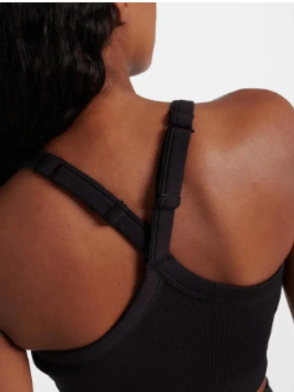 ALO YOGA Seamless Ribbed Logo Sports Bra MEDIUM